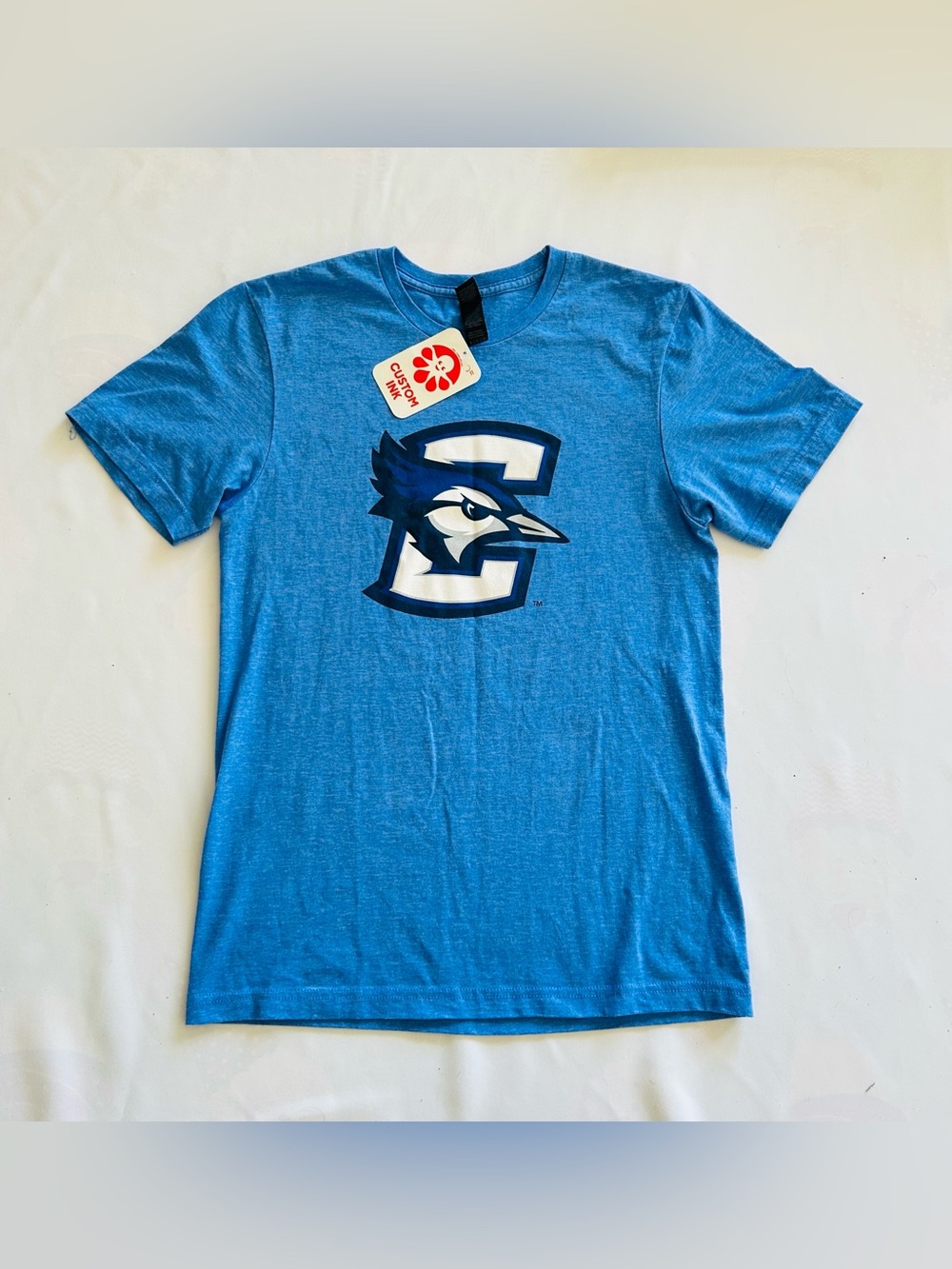NWT Small Creighton Bluejays Blue Tshirt Basketball Athletic Logo Gym Casual Spo